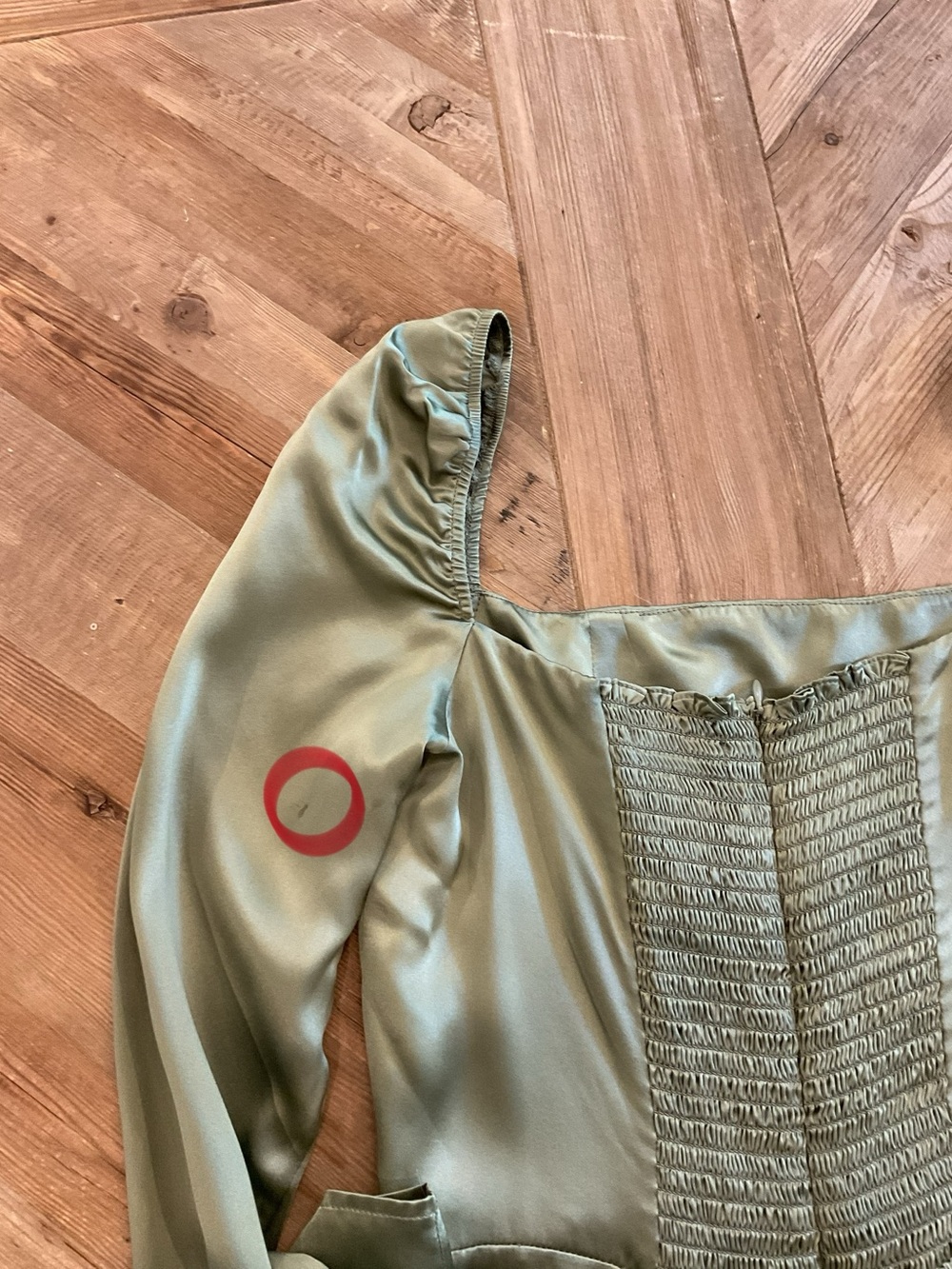 Reformation Maryanne Silk Midi Dress Sage Green - Picture 7 of 7